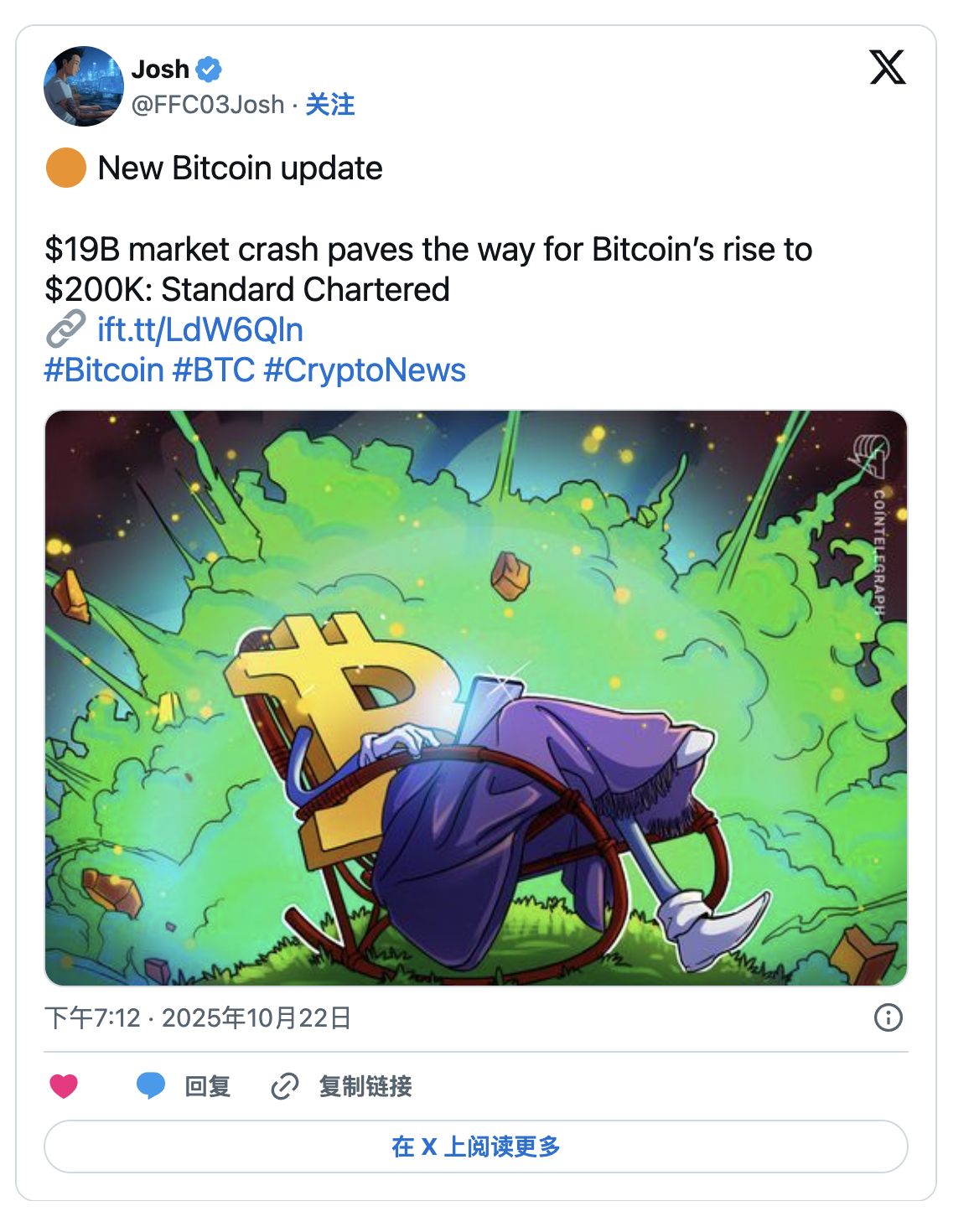 比特幣價格預測：聯準會會議後BTC 回落至10.8 萬美元下一步是暴跌，還是再創新高？ | 區塊鏈| 鉅亨號| Anue鉅亨