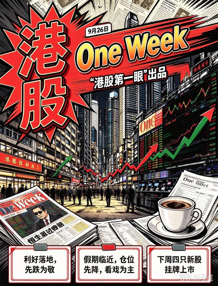 港股One Week | 利多落地，先跌為敬；臨近中秋國慶，倉位先降，看戲為主；下周四只新股掛牌上市