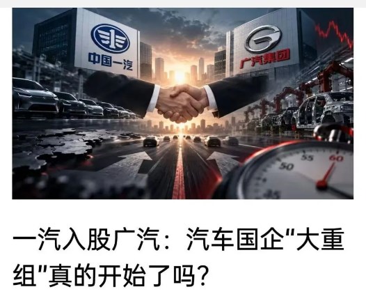 一汽入股廣汽：汽車國企“大重組”真的開始了嗎？
